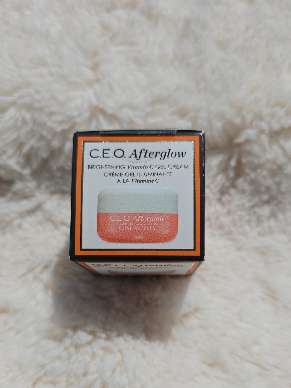 Sunday Riley C.E.O. Afterglow Cream - Orange and White Packaging